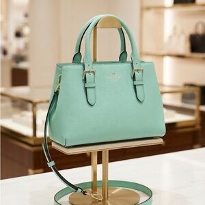 Kate Spade Cove Street Provence Tiffany Blue / Fresh Air Satchel/Crossbody EUC